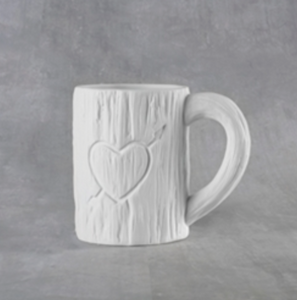 Tree Carved Heart Mug